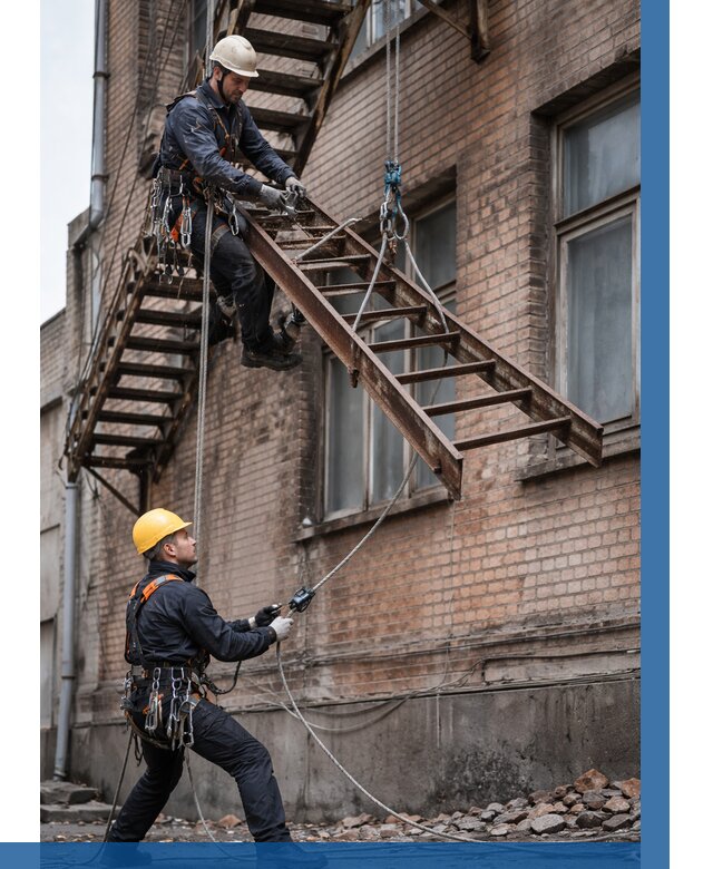 Демонтаж пожарной лестницы в Чехове от 12200 р. | ВЫСОТНИК-Чхв