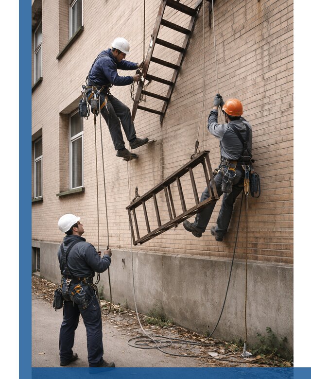 Демонтаж пожарной лестницы в Чехове быстро и безопасно
