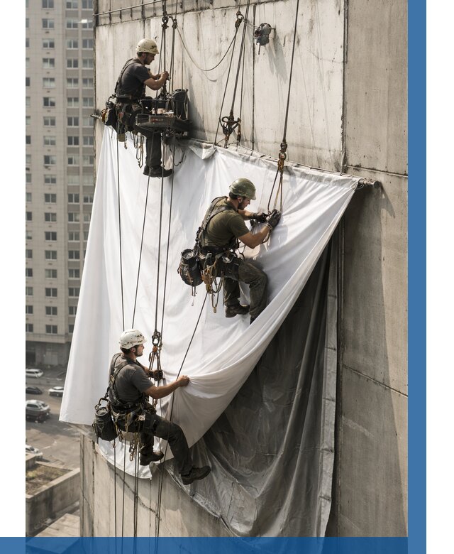 Замена баннерного полотна в Чехове от 6609 р. | ВЫСОТНИК-Чхв—заказать