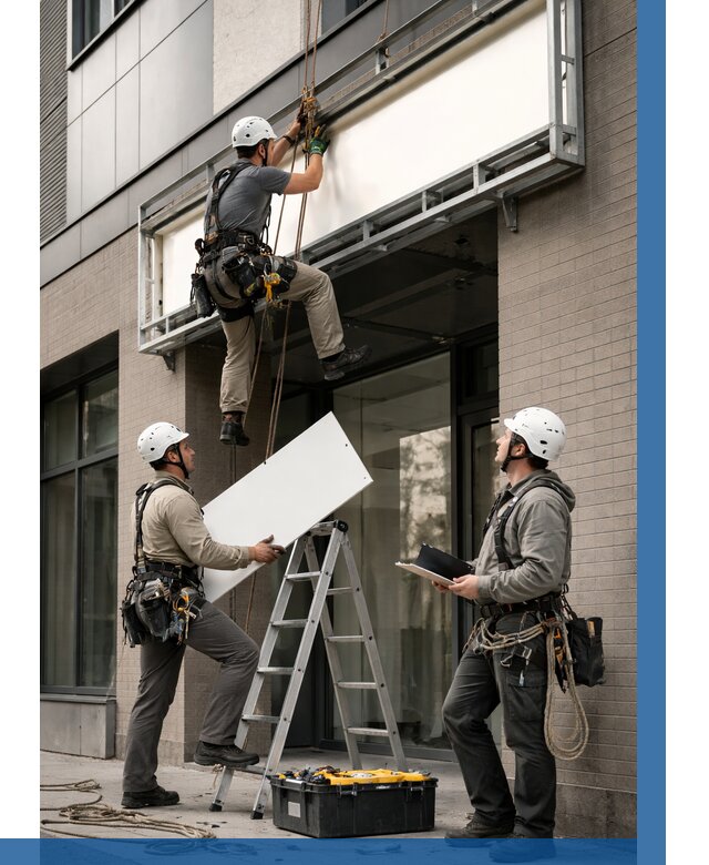 Монтаж светового короба в Чехове от 6609 р. | ВЫСОТНИК-Чхв