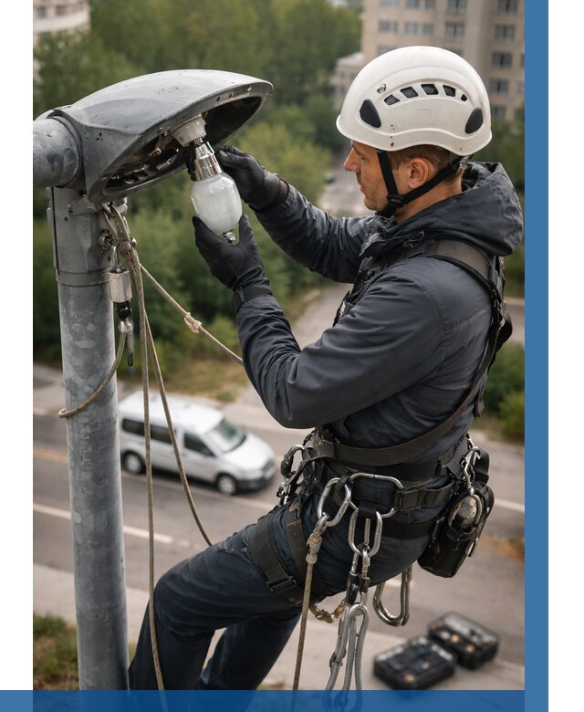 Замена ламп на высоте в Чехове от 2542 р. | ВЫСОТНИК-Чхв