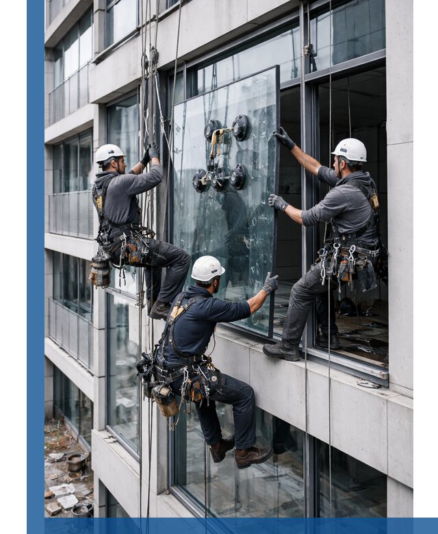 Фасадное остекление и монтаж витражей зданий в Чехове под ключ