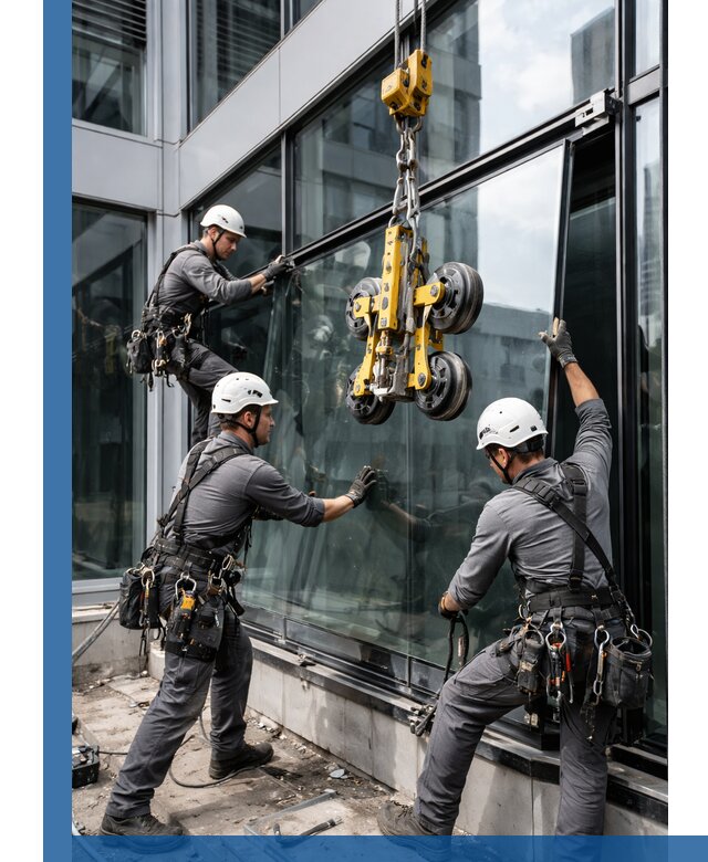 Структурное остекление фасадов в Чехове монтаж и обслуживание