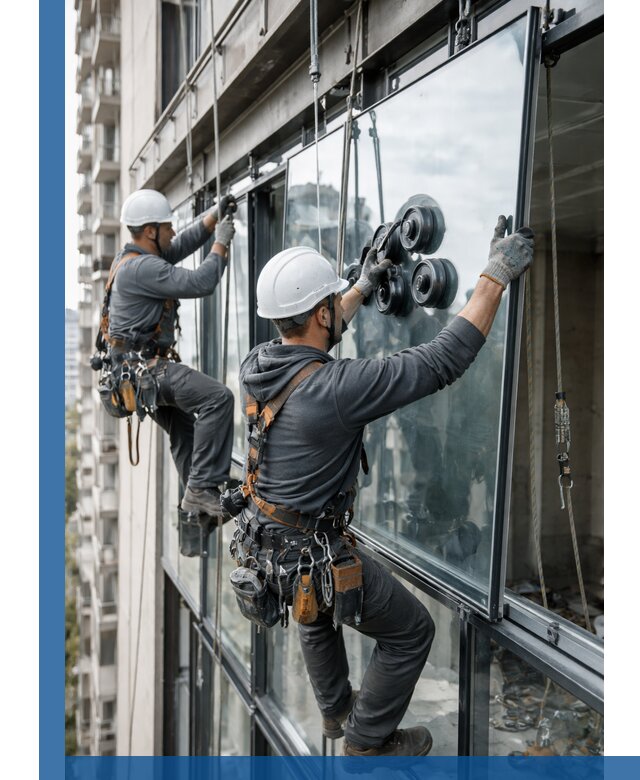 Витражное остекление фасадов и лоджий в Чехове под ключ