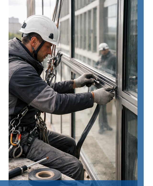 Ремонт витражных конструкций в Чехове от 3558 р. | ВЫСОТНИК-Чхв