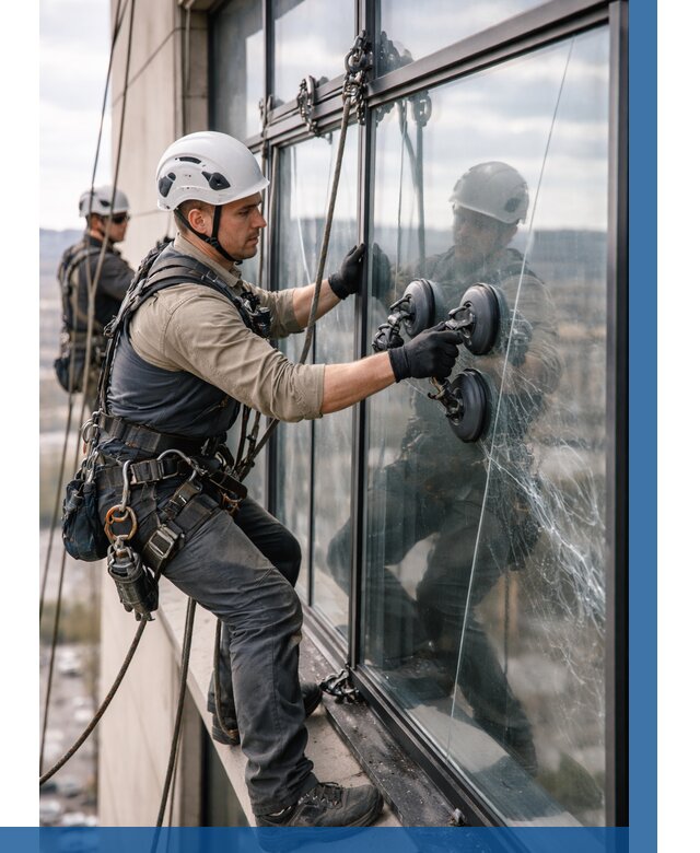 Замена стекла в витраже в Чехове под ключ от 8642 р. | ВЫСОТНИК-Чхв