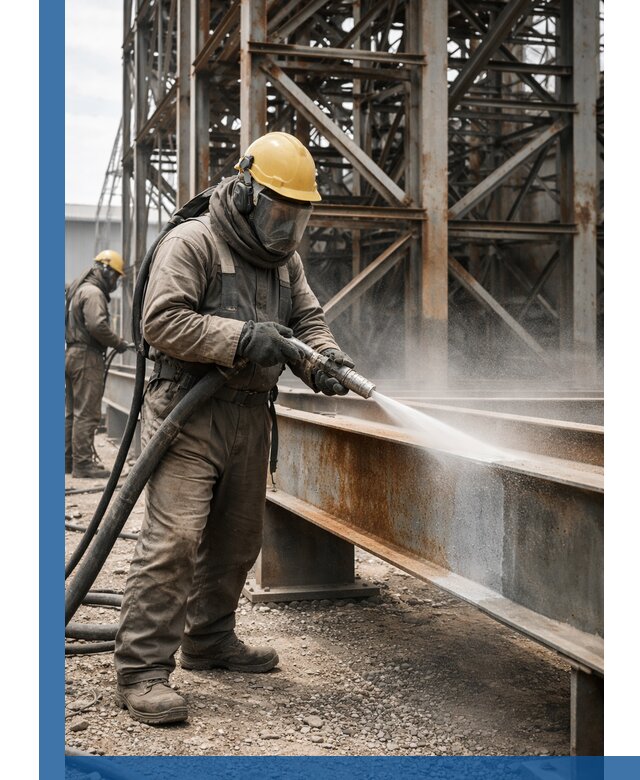 Пескоструйная очистка металлоконструкций в Чехове промышленная