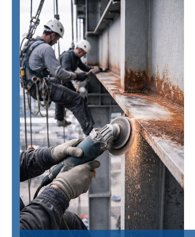 Зачистка металла от ржавчины и подготовка поверхностей в Чехове