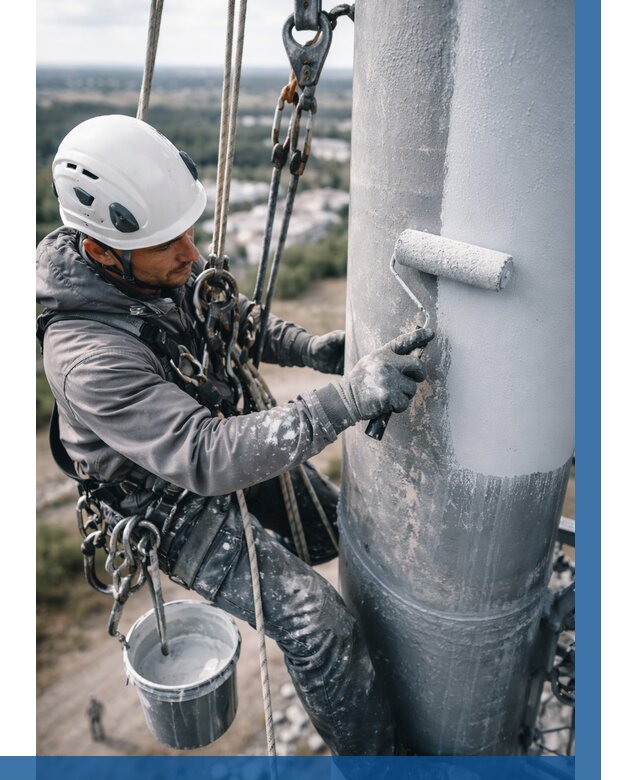 Покраска мачт связи под ключ в Чехове от 864 р. | ВЫСОТНИК-Чхв