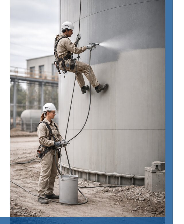 Покраска резервуаров в Чехове от 1220 р. | ВЫСОТНИК-Чхв — заказать