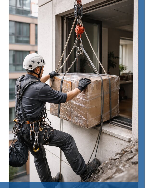 Подъем груза через окно в Чехове от 4575 р. | ВЫСОТНИК-Чхв