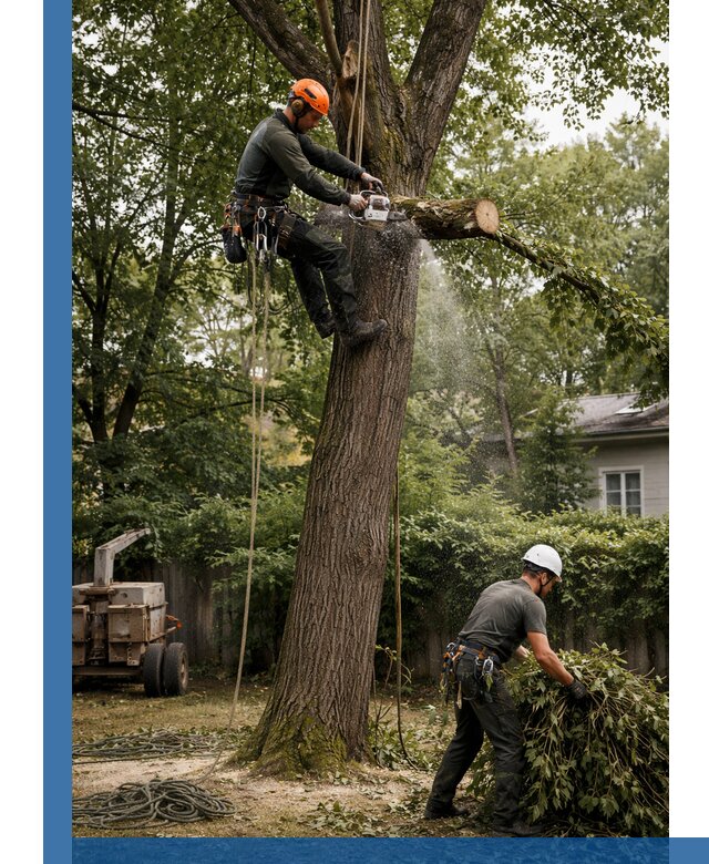 Кронирование деревьев в Чехове, безопасная высотная обрезка
