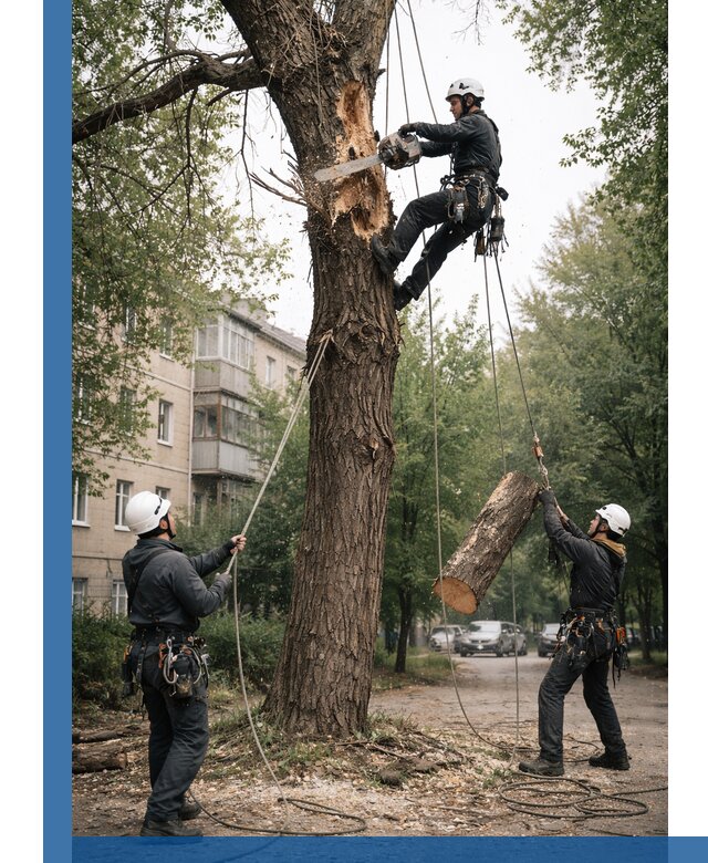 Срочное удаление аварийных деревьев в Чехове с гарантией безопасности