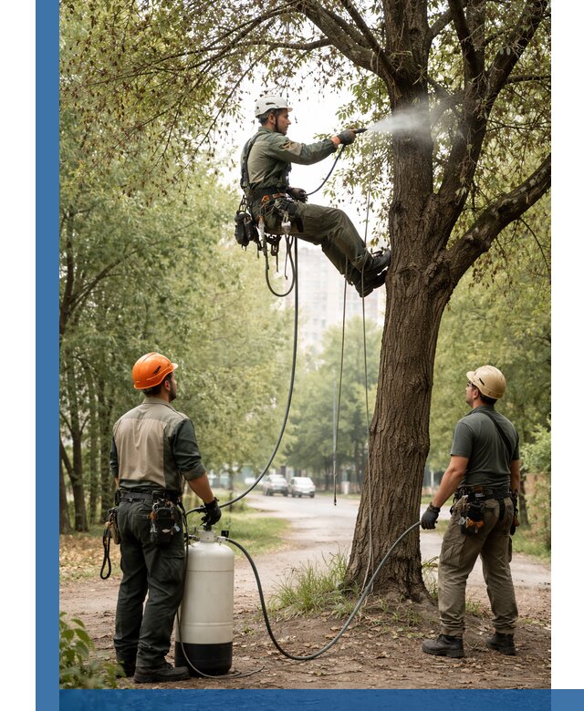 Обработка деревьев от вредителей в Чехове профессиональная защита