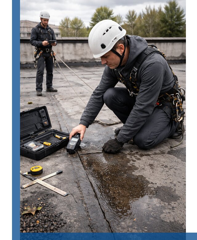 Обследование кровли на протечки и выявление дефектов в Чехове