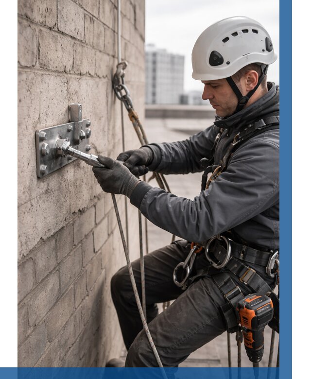 Установка анкерных точек в Чехове от 3558 р. | ВЫСОТНИК-Чхв