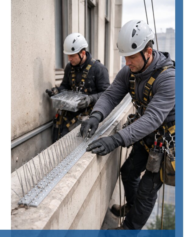 Установка шипов от птиц в Чехове от 864 р. | ВЫСОТНИК-Чхв